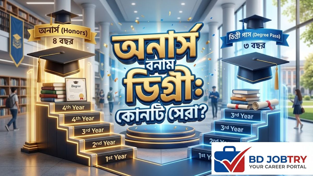অনার্স ও ডিগ্রীর মধ্যে পার্থক্য কি: ভর্তি, ক্যারিয়ার ও খরচের বিস্তারিত গাইড